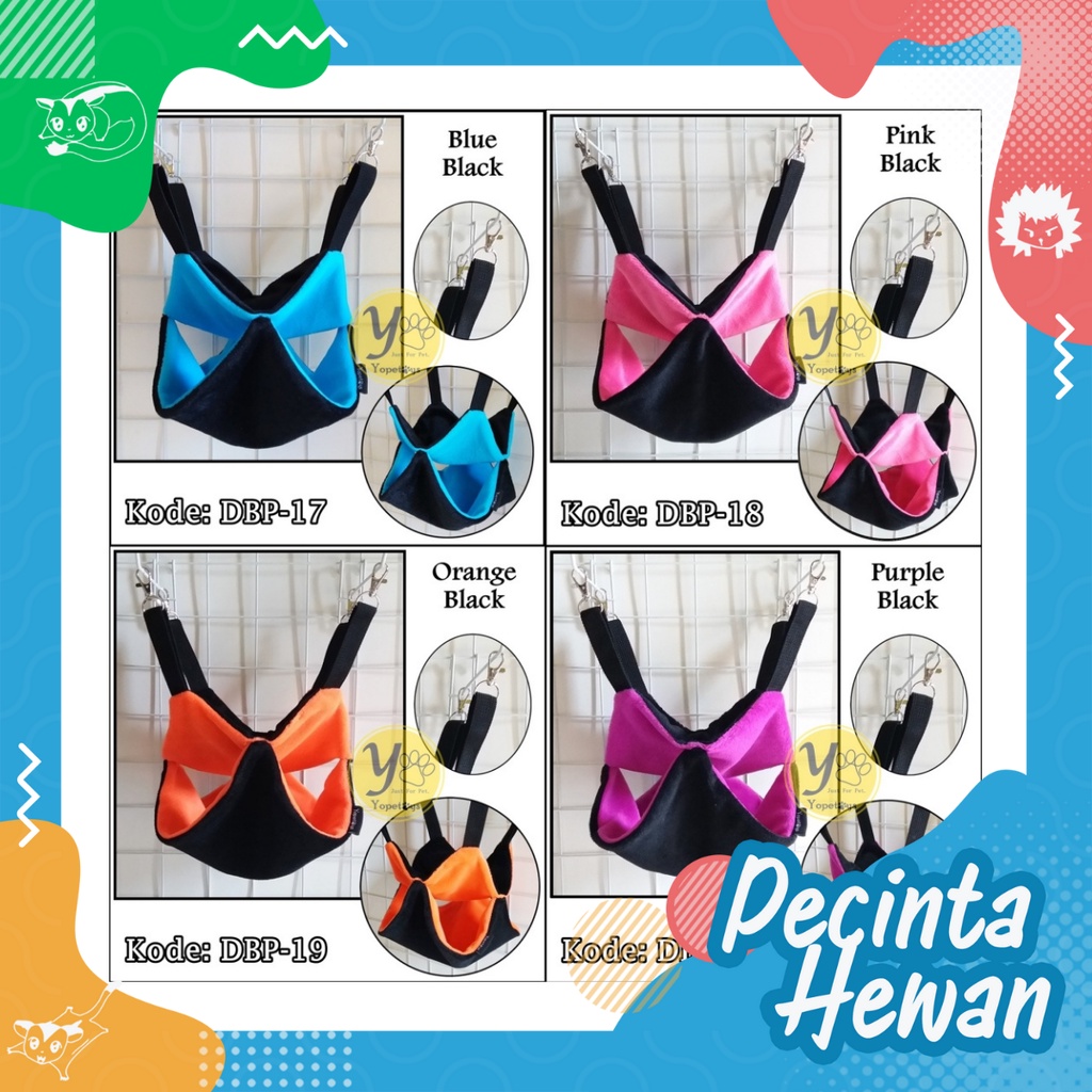 Yopetoys Double Aksesoris Sugar Glider Bed Cage Pouch Sugar Glider Sleeping Pouch Sugar Glider