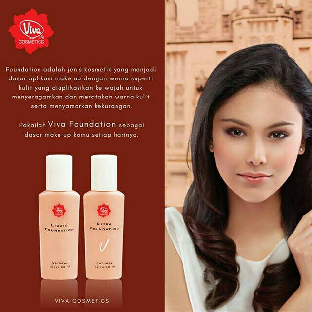 Viva Liquid Ultra Foundation Original with Ekstrak Bengkuang Alas Bedak Cair Murah Original