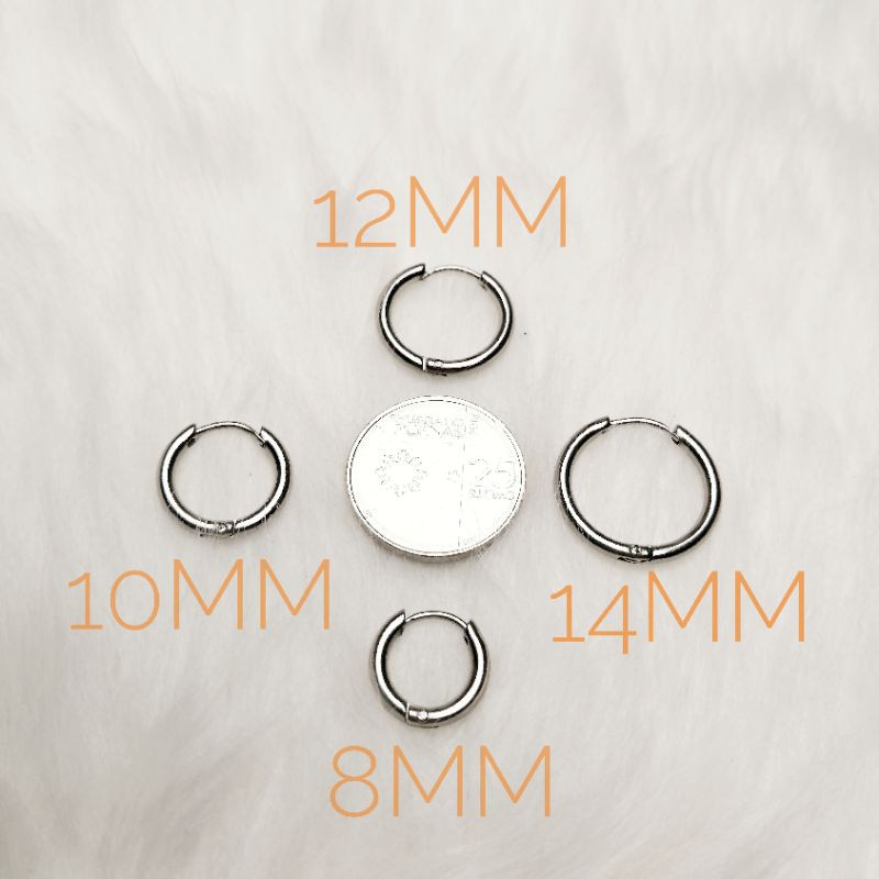 HUGGIES KLIP LOOP ANTING HOOP IN BESI TAHAN KARAT