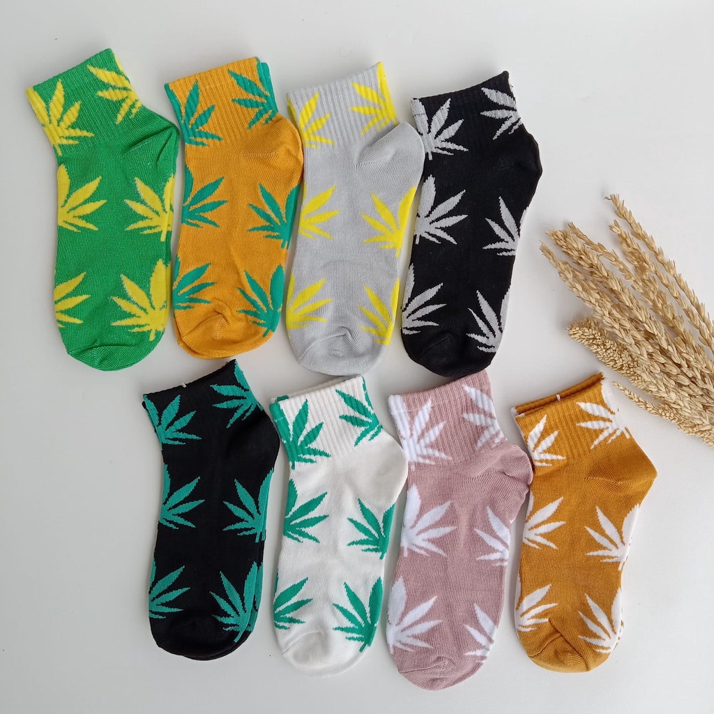 TOKO KL | 3 PASANG KAOS KAKI PENDEK MOTIF RASTA IMPORT TERBARU