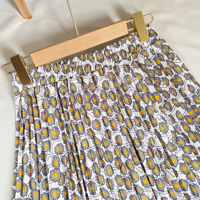 Mella Skirt- Rok Plisket Motif Premium