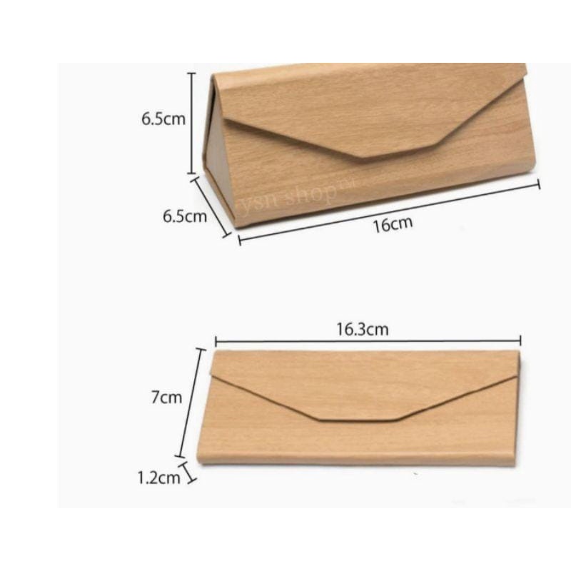 KOTAK KACAMATA LIPAT kulit box kacamata hardcase kacamata lipat segitiga ringan anti pecah K026