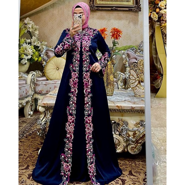 EDISI LEBARAN GAMIS BUKA PINTU BAHAN BABY SILK SUPER PREMIUM IMPORT/GAMIS ELEGAN LEBARAN 2022