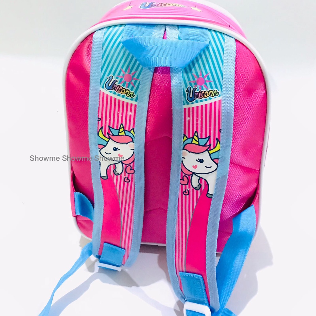 Showme Tas Ransel Anak Paud UNICORN MAGIC  biru pink muda