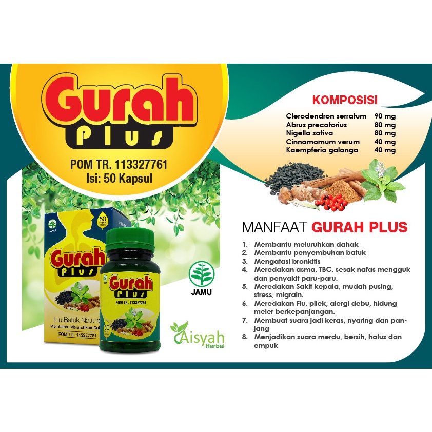 

Kapsul SIGURAH Original Ekstra Herbal Pernapasan Gurah Batuk Berdahak Sesak Nafas ORIGINAL ASLI BPOM