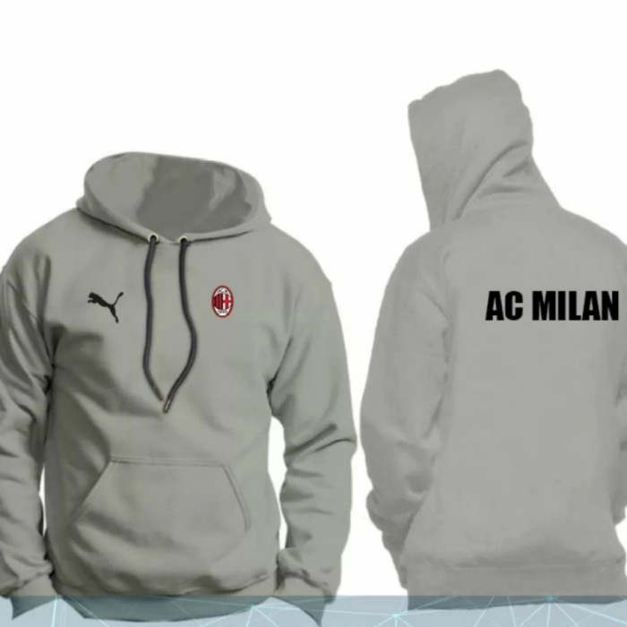Sweater Hoodie Bola Ac Milan Terbaru//Jaket Hoodie Ac Milan