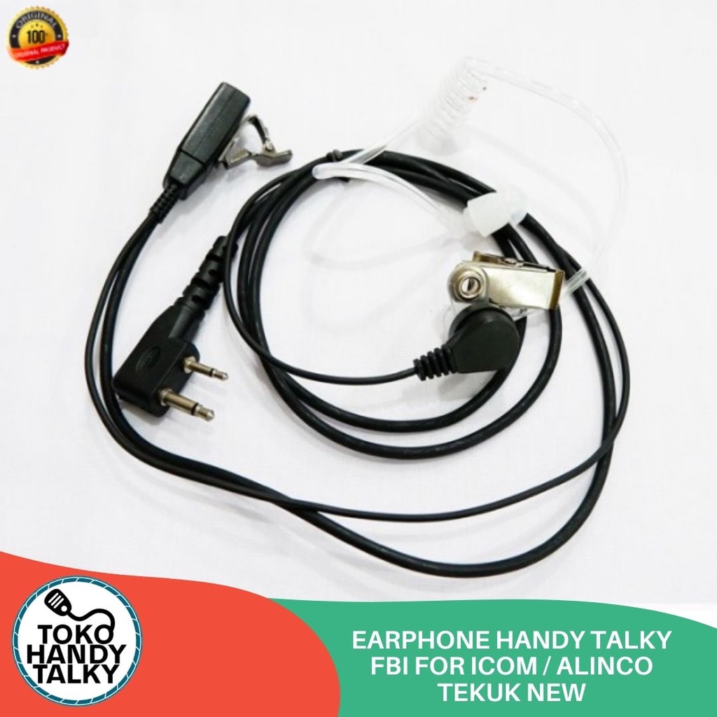 EARPHONE HANDY TALKY FBI FOR ICOM / ALINCO TEKUK NEW