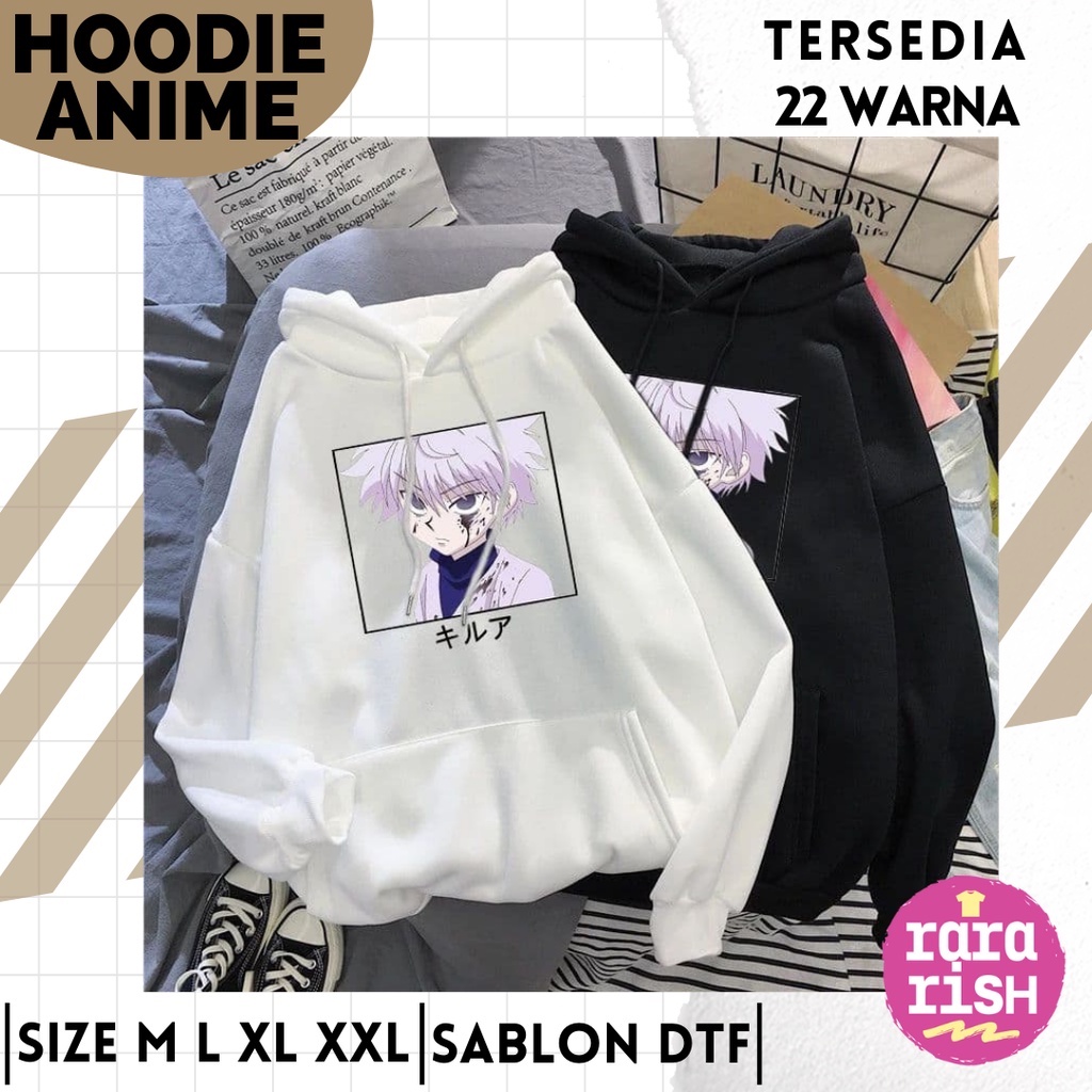 HOODIE ANIME Hunter X Hunter Killua Zoldyck UNISEX PREMIUM
