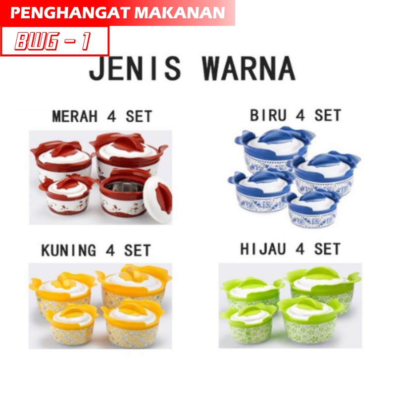 Tempat Penghangat Makanan Food Warmer set Food Warmer portable tempat Penyimpanan Makanan serbaguna - Unikdekorasi