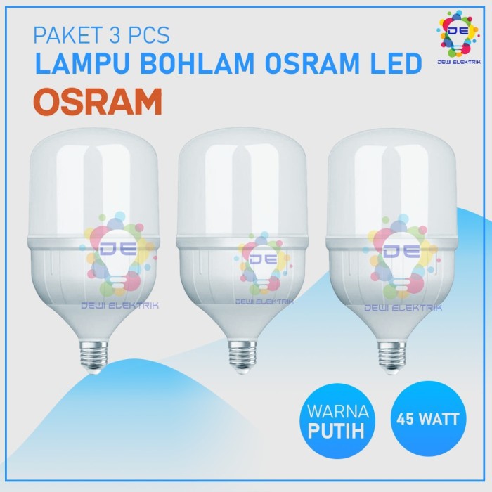 PAKET 3 PCS LAMPU LED OSRAM 45WATT 45W BERGARANSI DAYLIGHT