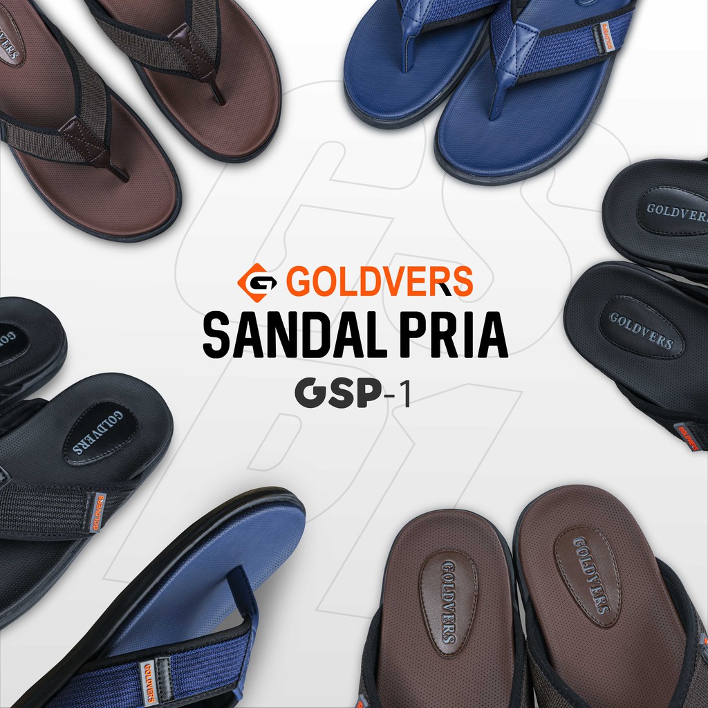 Sandal Japit Distro Original GOLDVERS Sandal Jepit Kasual Sandal Pria terbaru - DISTRIBUTOR TAS