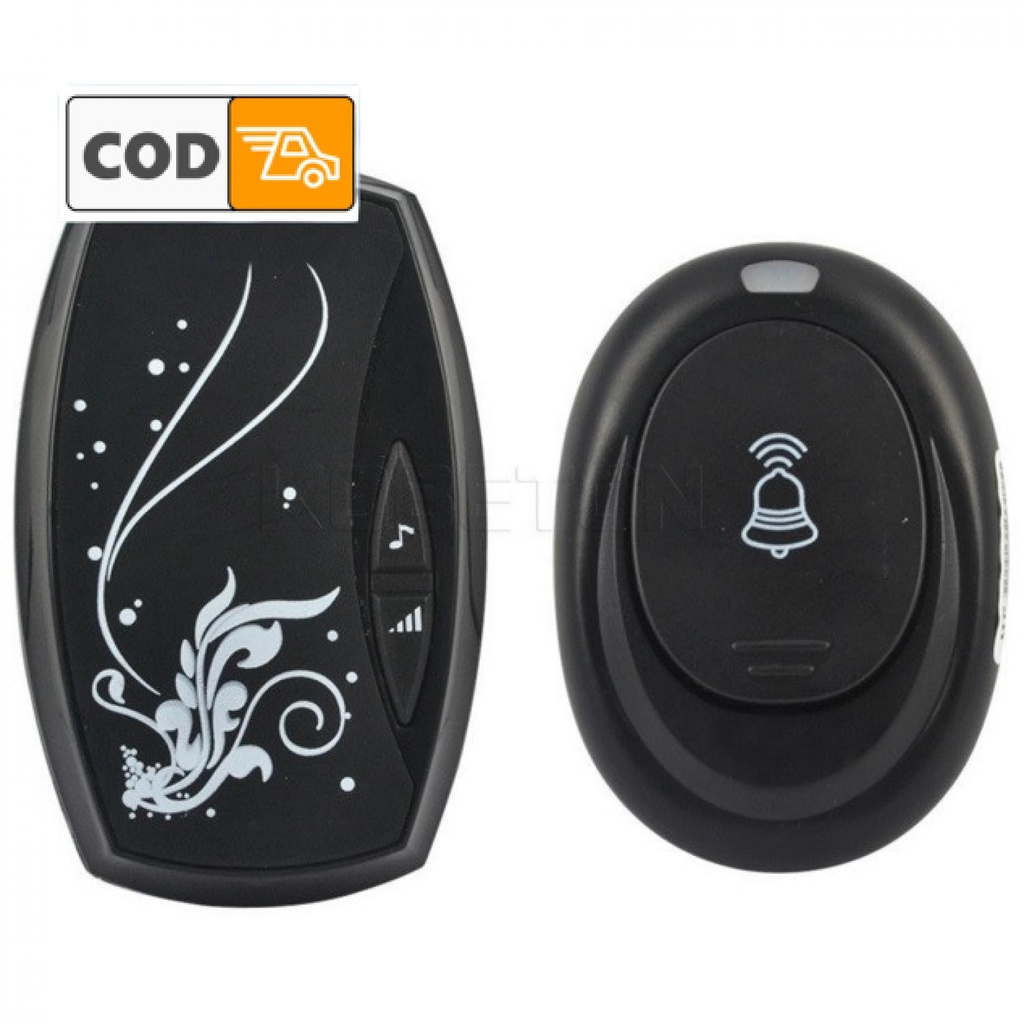 Bel Rumah Suara Tanpa Kabel Jarak Jauh Anti Air Alarm Pintu Wireless Waterproof dengan EU Plug Indoo