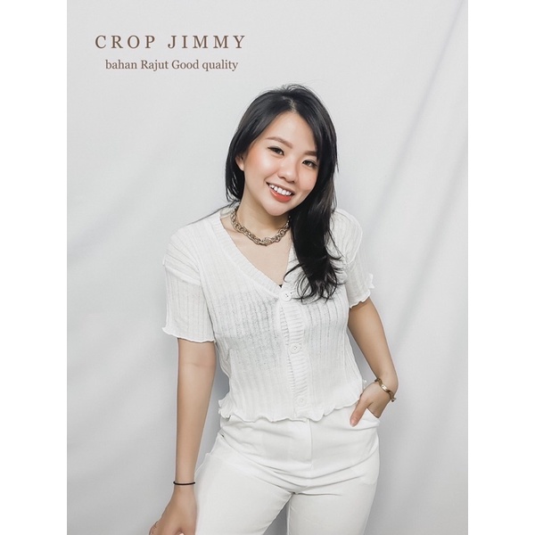 MDLV ~ BG CROP JIMMY RAJUT // BAJU RAJUT // KNIT CROP TOP // FASHION WANITA