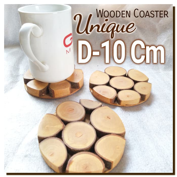 Jual Unique Wooden Coaster 10cm Tatakan Kopi Tatakan Gelas Kayu Unik Hiasan Shopee Indonesia 7751