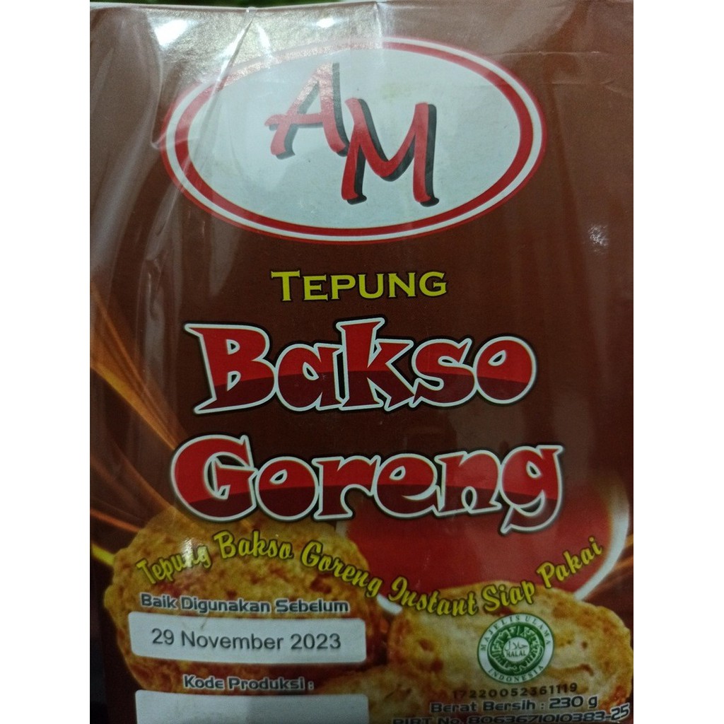 

Tepung Bakso Goreng Instant Siap Pakai 230 Gr / Tepung Premix Bumbu Bakso Goreng HALAL