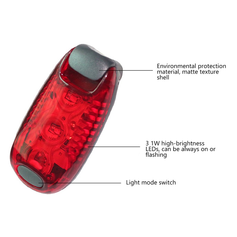 Tk 1pc Lampu Depan / Belakang Sepeda Anti Air Untuk Bersepeda Malam Hari