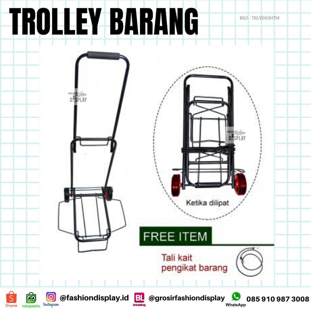 Troley Troli Lipat / Roda Trolly Dorong / Trolley Barang Serbaguna Murah(BH)
