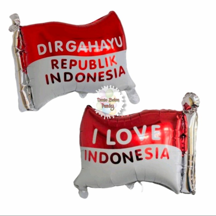 Balon Foil Bendera Merah Putih / Balon Foil Bendera DIRGAHAYU RI