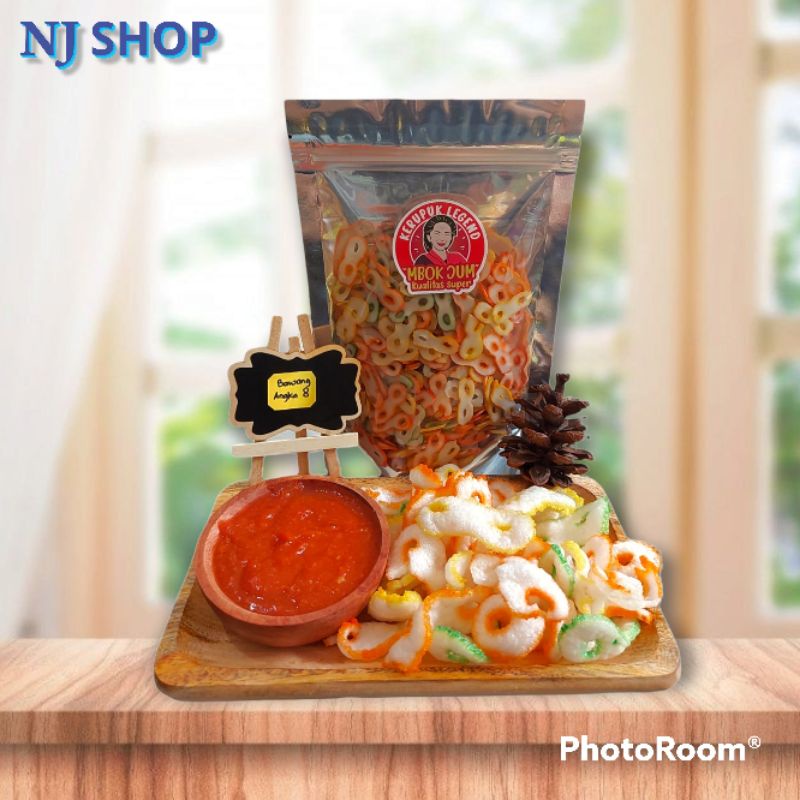 

[Kerupuk] - kerupuk mentah bawang warna angka 8