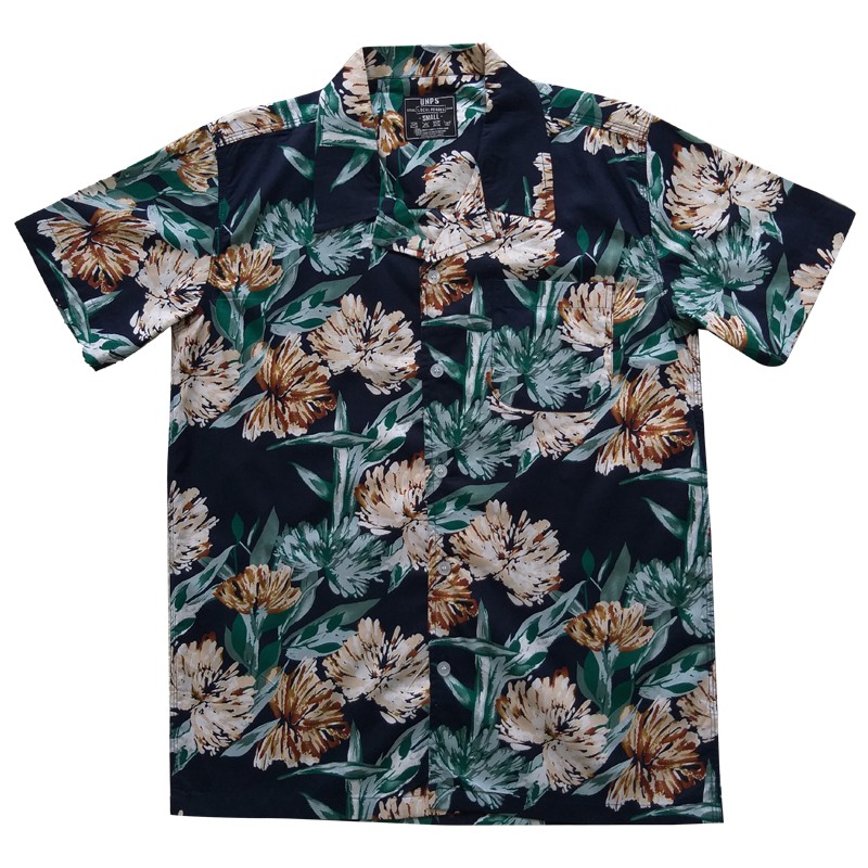 Unpossed kemeja Pendek Hawai Green 348