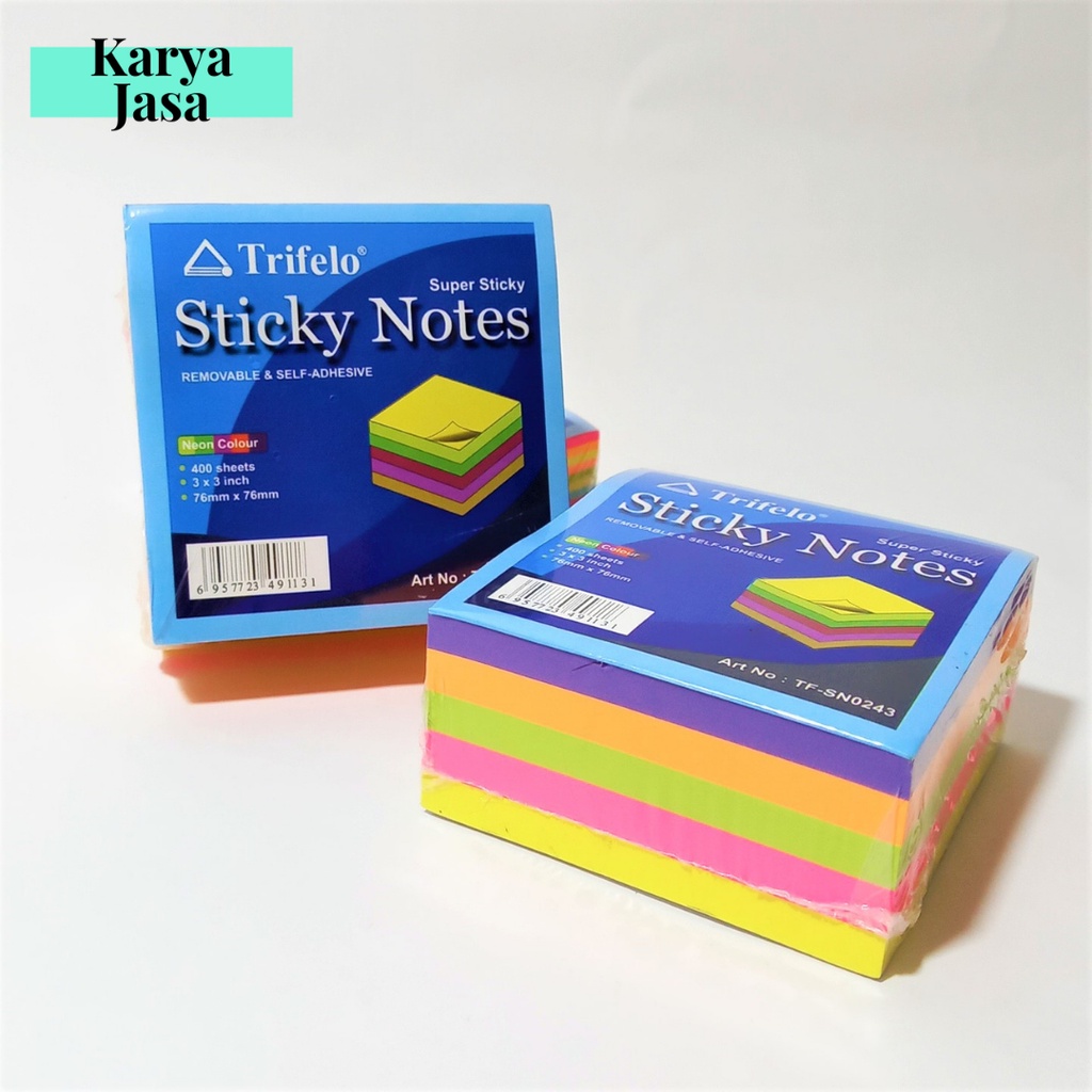 

Trifelo Sticky Notes 5 Colors|76x76mm|400 lembar |5 Warna