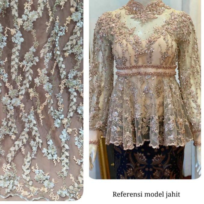 Ω Brokat Tile Mutiara Monica,bahan kebaya murah,kain tile,toko kain murah,jual bakal kebaya ♞