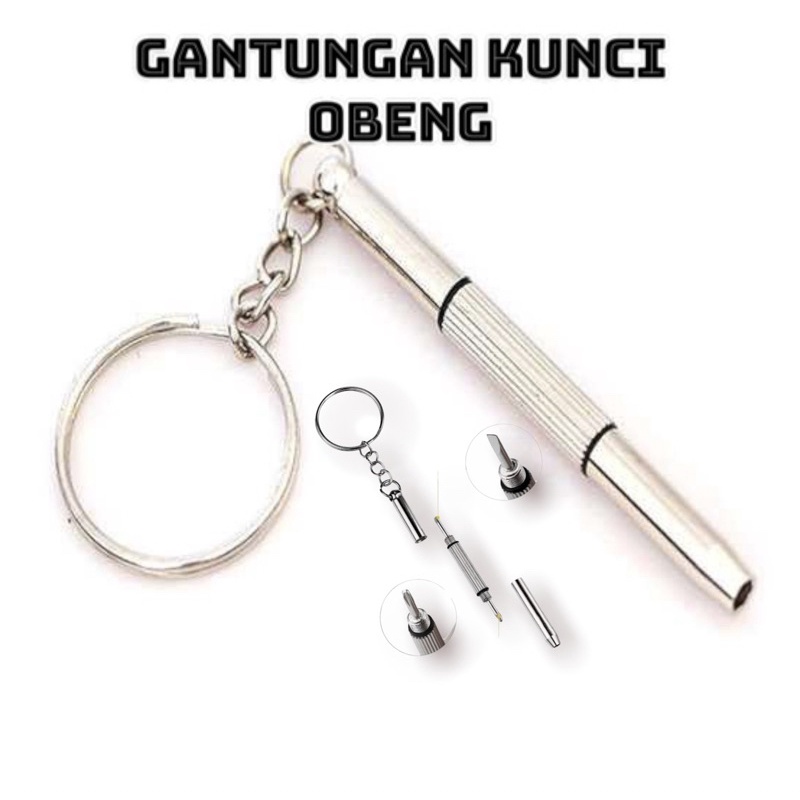 AZ Gantungan kunci obeng mini 3in1