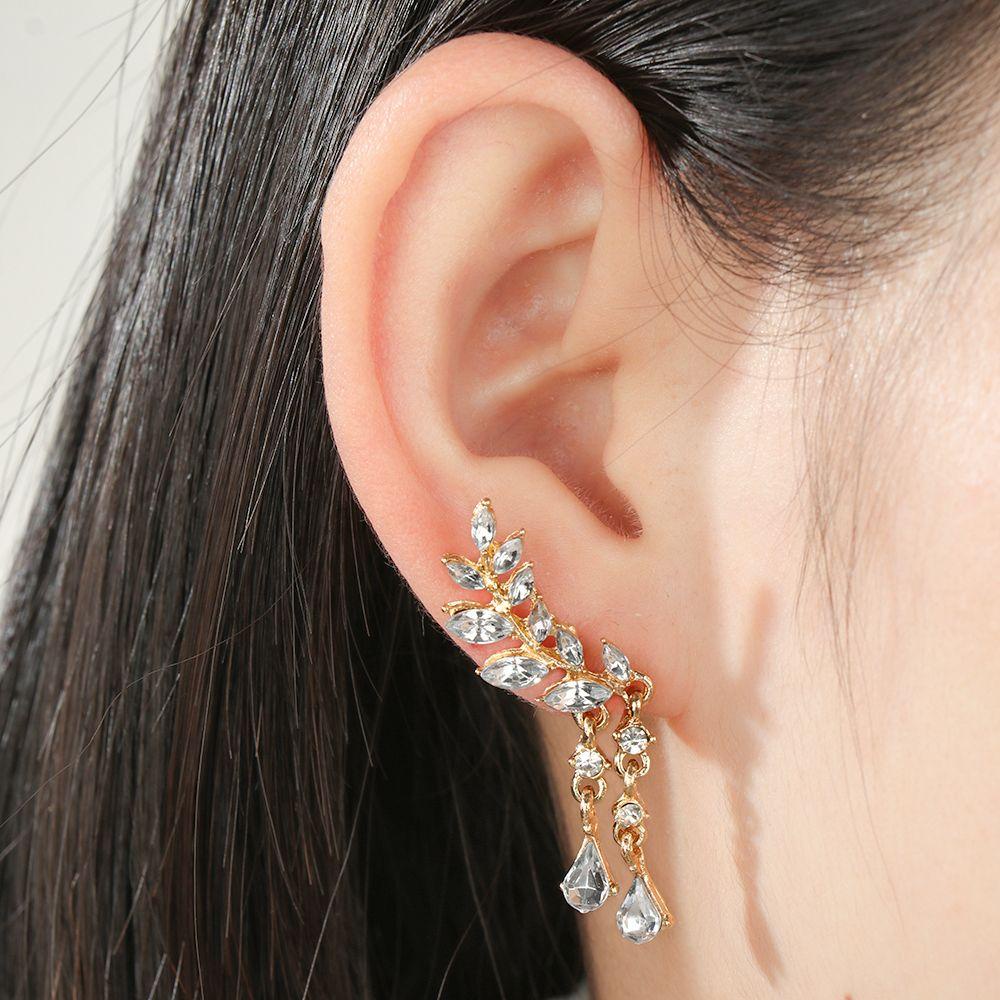 Anting Kristal Bentuk Bunga Water Drop Untuk Hadiah