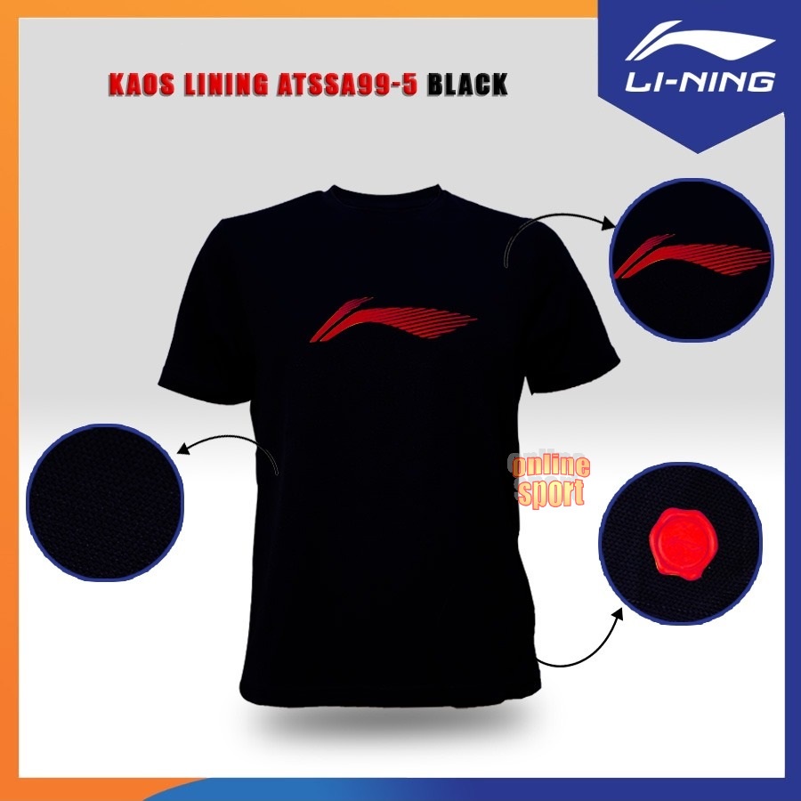 LINING ATSSA 99 Jersey / Kaos / T-shirt / Baju Badminton