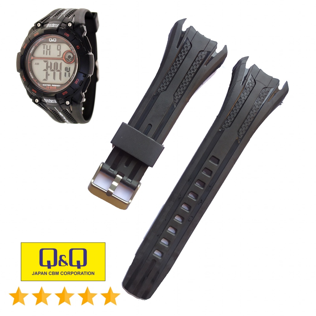 STRAP TALI JAM TANGAN QQ QNQ M-121 M 121 Q&amp;Q QQ M121 HITAM