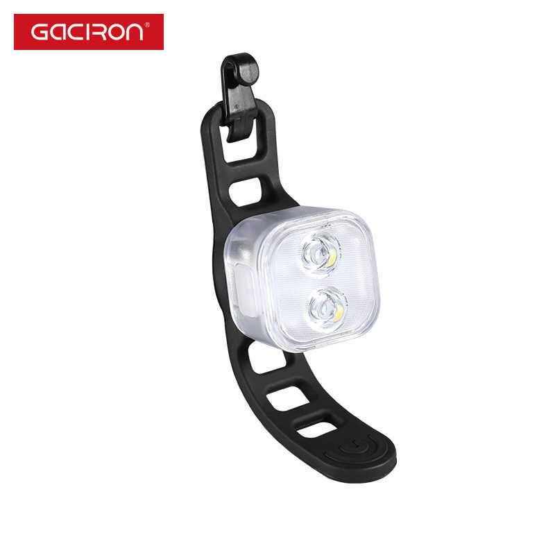 Lampu depan sepeda warning light Gaciron W07W untuk roadbike seli Mtb sepeda lipat