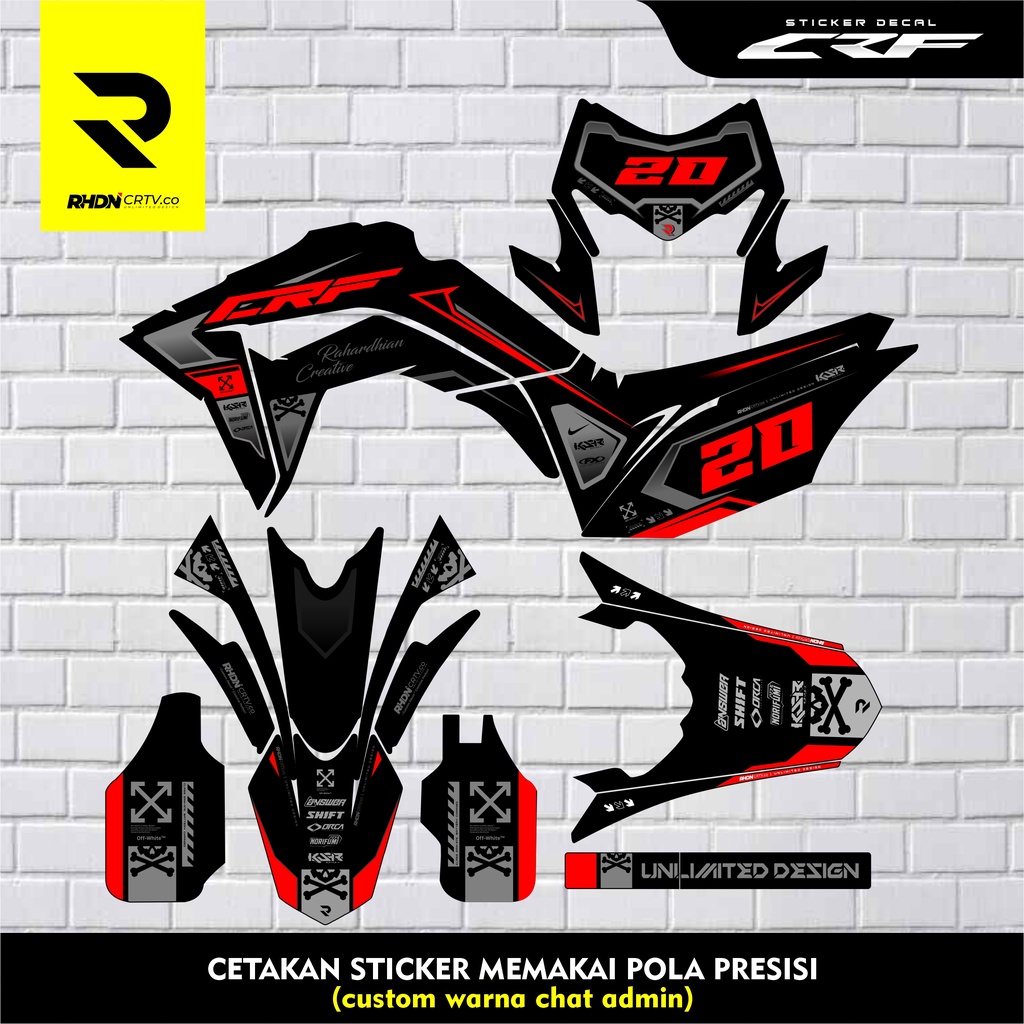 decal crf 150l - sticker decal crf - decal crf - sticker crf 150l