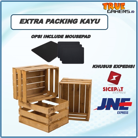 PROMO TERBATAS Packing kayu-Melindungi Pesanan anda Saat Pengiriman (OPSI INCLUDE MOUSEPAD)