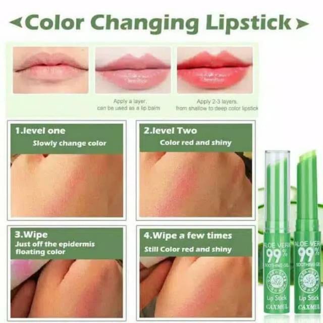 LIPSTIK ALOE VERA CAXMUL SOOTHING MOISTURE HARGA 10 PCS