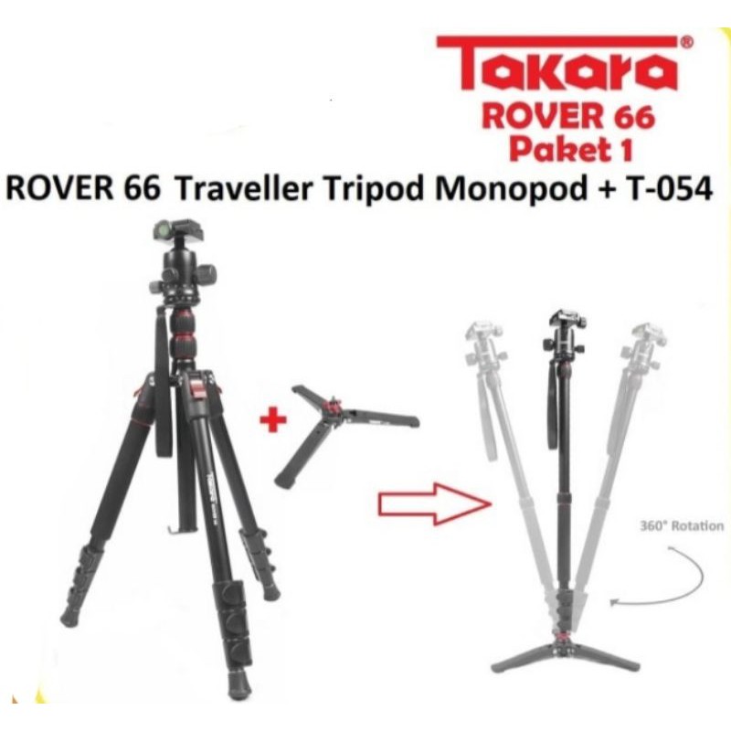 TRIPOD MONOPOD TAKARA ROVER 66 PAKET T054