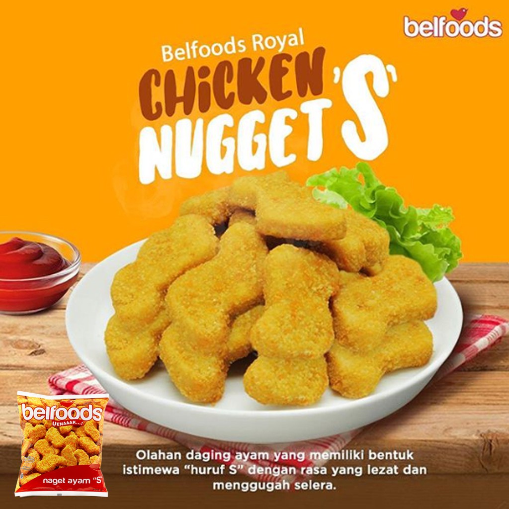 Belfoods Uenak Nugget Ayam S 500gr / Chicken Nugget / Nugget Ayam Murah