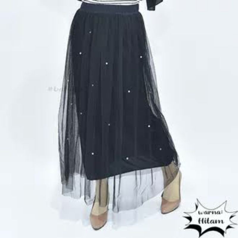 Rok Tutu Mutiara / Rok Tutu Maxi Skirt/ Rok Tutu Pearl Motif Import