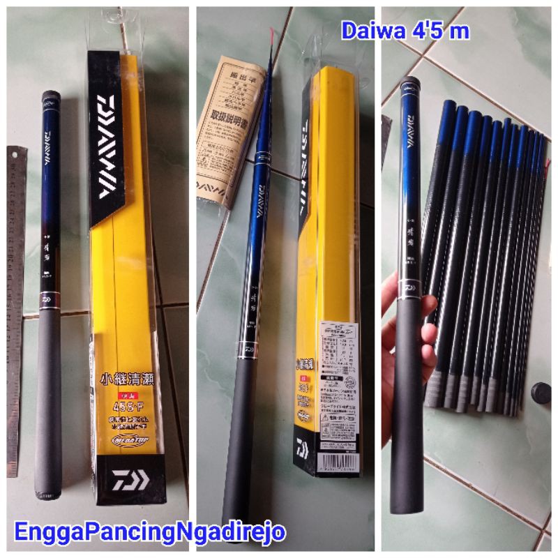 Tegek Daiwa 4'5 m ruas pendek ultra ringan