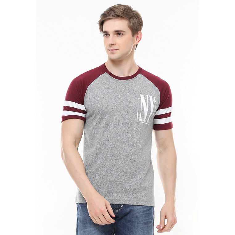 Johnwin - Kaos Casual - Kemeja Pria - Kemeja Lengan Pendek - Abu-abu - Merah Bata - ATS.623.M226.01.