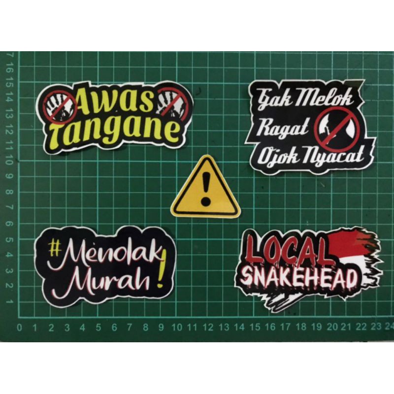 STIKER MINI AQUARIUM IKAN PREDATOR KATA-KATA