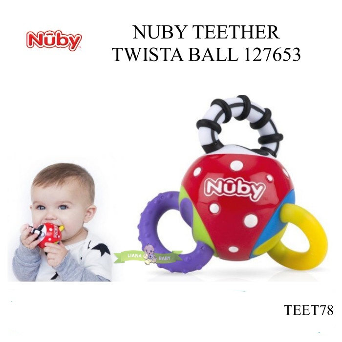 TEET78 NUBY TEETHER TWISTA BALL GIGITAN BAYI 127653