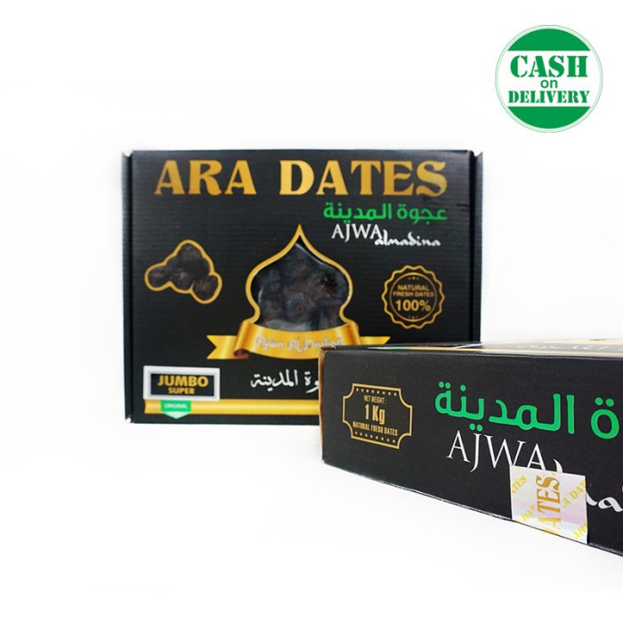 

Terbatas - Kurma Ara Dates Ajwa Jumbo / Kurma Nabi 1Kg