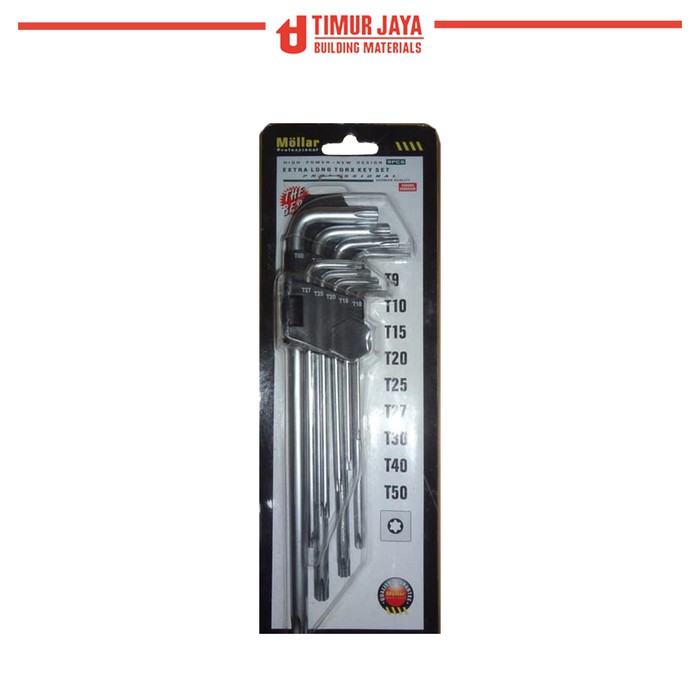 MOLLAR BINTANG Kunci L Panjang 9 Set extra LONG