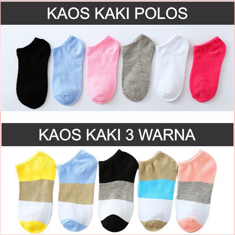 ⭐ JKTMART ⭐  Kaos Kaki Motif Wanita Pria Korea Ankle Cute Semata Short Socks Pendek Fashion r097-2