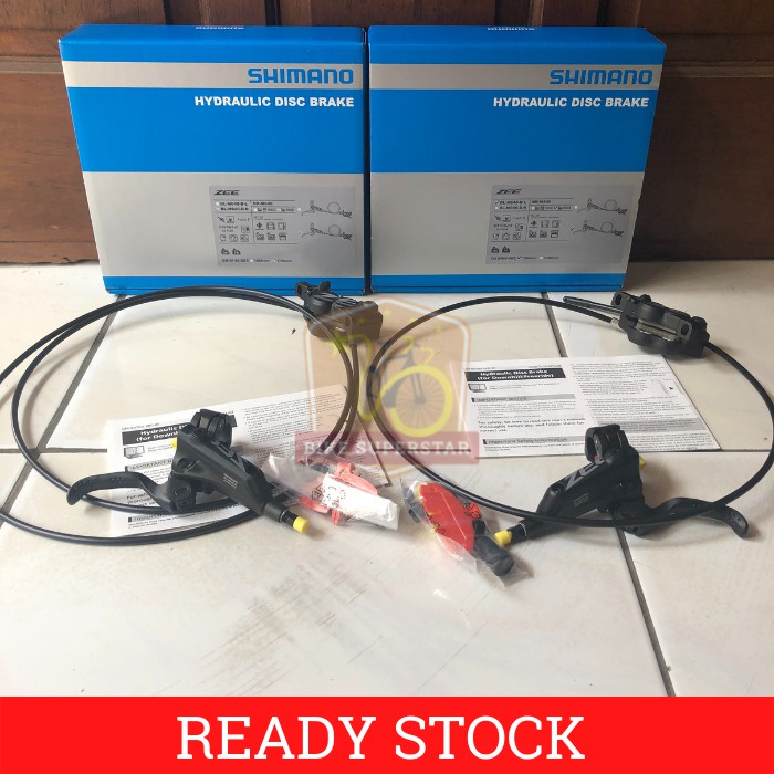 Brake Set Rem Hidrolik 4 Piston Shimano Zee M640