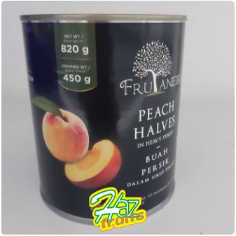 

PEACH HALVES KALENG/BUAH PEACH FRUTANEIRA 820 GRAM