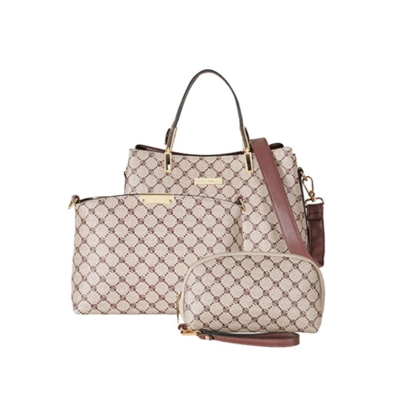 Palomino delon handbag - coffee Tas wanita 3 pcs Palomino Original