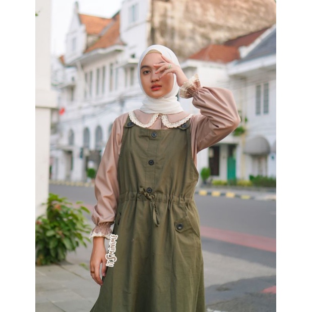 Overall Wanita Gwiyomi Model Rok Lebar