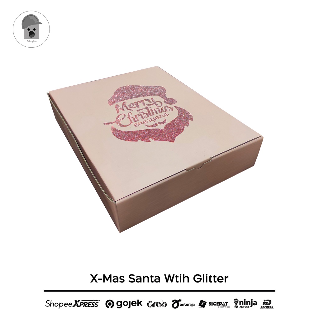 

Christmas Pinky Box 22,5x29,5x6 siap dipakai corrugated fullprinter luar dalam Hampers Packaging Kardus Giftbox Christmas package