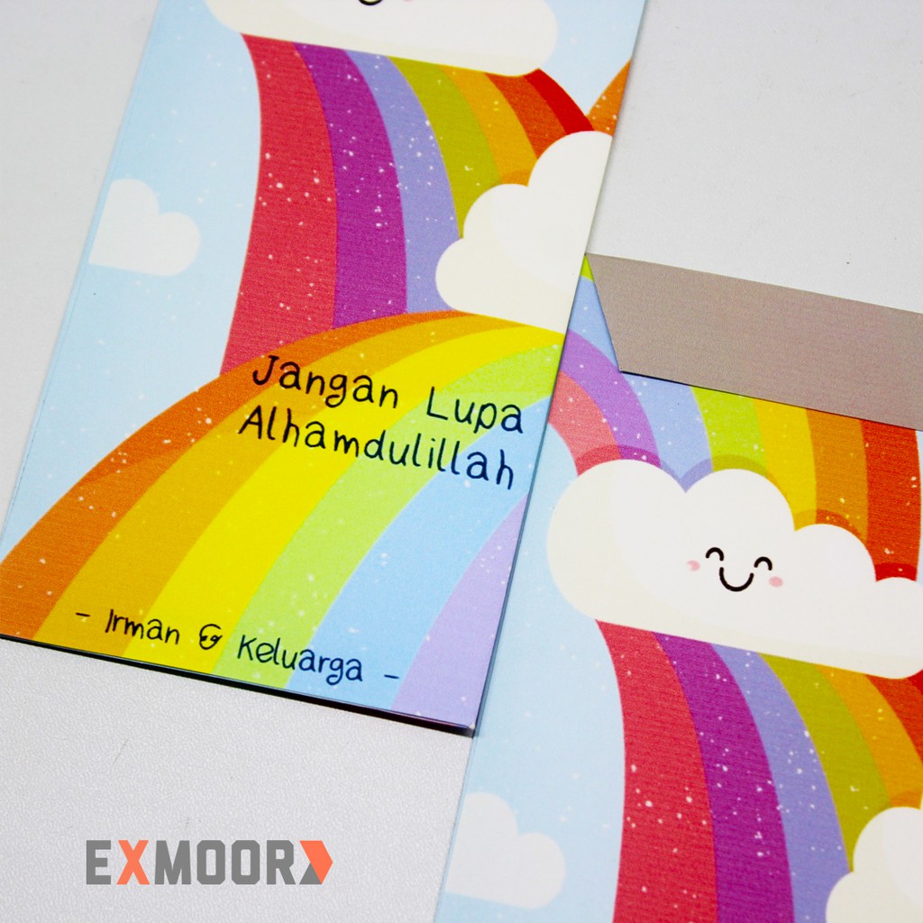 Angpao Lebaran Custom Nama Kode 16  Rainbow Clouds